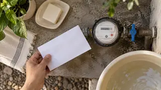 Pago de agua en Colima, escena ilustrativa.