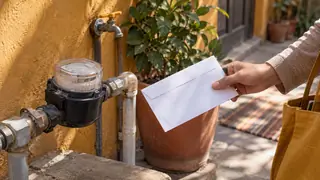 Pago de agua en Durango, escena ilustrativa.