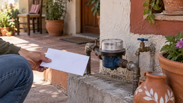 Pago de agua en Michoacán, escena ilustrativa.