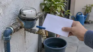 Pago de agua en Morelos, escena ilustrativa.