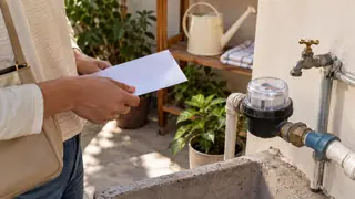 Pago de agua en Nayarit, escena ilustrativa.