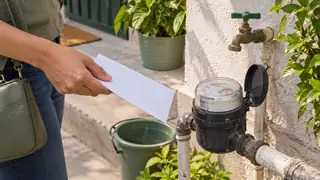 Pago de agua en Tamaulipas, escena ilustrativa.