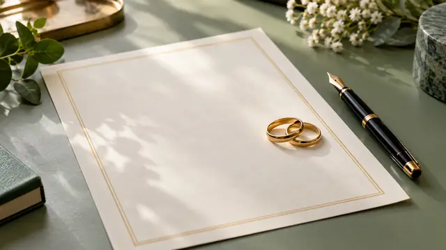 Acta de matrimonio, escena ilustrativa.