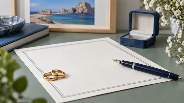 Acta de matrimonio en Baja California Sur, escena ilustrativa.