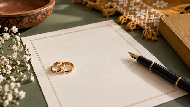 Acta de matrimonio en Chiapas, escena ilustrativa.