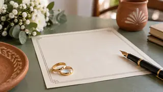 Acta de matrimonio en Coahuila, escena ilustrativa.