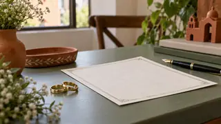 Acta de matrimonio en Estado de México, escena ilustrativa.