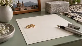 Acta de matrimonio en Oaxaca, escena ilustrativa.