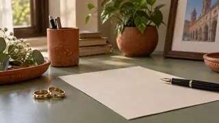 Acta de matrimonio en Querétaro, escena ilustrativa.