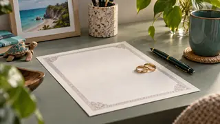 Acta de matrimonio en Quintana Roo, escena ilustrativa.