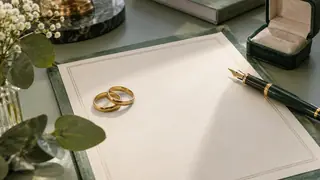 Acta de matrimonio en San Luis Potosí, escena ilustrativa.