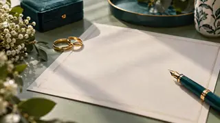 Acta de matrimonio en Yucatán, escena ilustrativa.