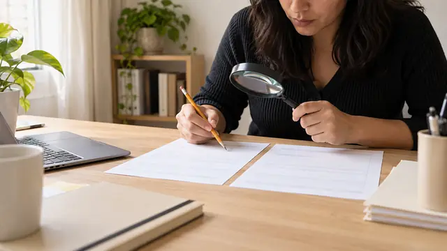 Corrección de actas, escena ilustrativa.