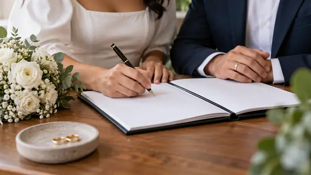 Matrimonio civil, escena ilustrativa.
