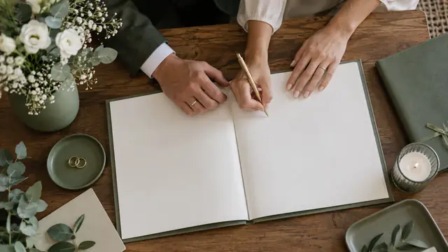 Matrimonio civil en Ciudad de México, escena ilustrativa.