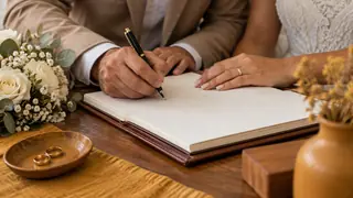 Matrimonio civil en Coahuila, escena ilustrativa.