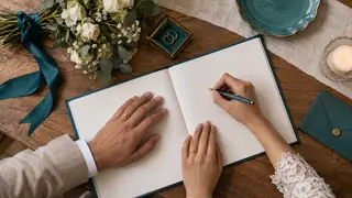 Matrimonio civil en Guanajuato, escena ilustrativa.
