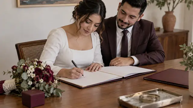 Matrimonio civil en Michoacán, escena ilustrativa.