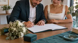 Matrimonio civil en Querétaro, escena ilustrativa.