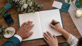 Matrimonio civil en Tlaxcala, escena ilustrativa.