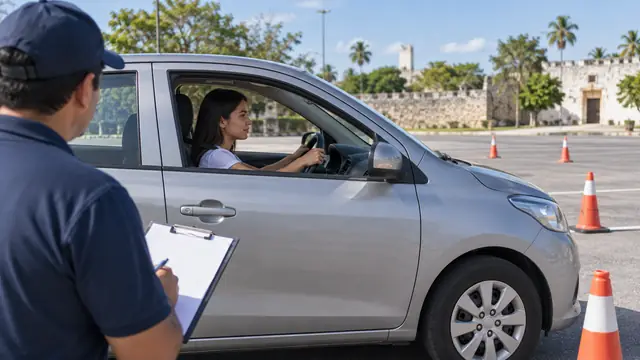 Licencia de conducir en Yucatán, escena ilustrativa.