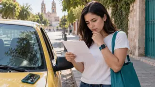 Multas de tránsito en Aguascalientes, escena ilustrativa.