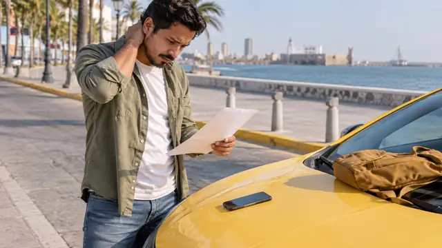Multas de tránsito en Veracruz, escena ilustrativa.