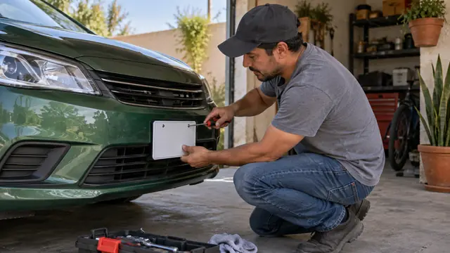 Placas y emplacamiento en Coahuila, escena ilustrativa.