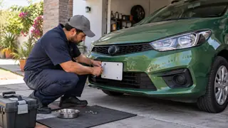 Placas y emplacamiento en Colima, escena ilustrativa.