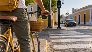 Reglamento de tránsito en Campeche, escena ilustrativa.