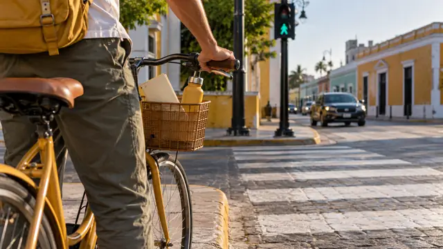 Reglamento de tránsito en Campeche, escena ilustrativa.