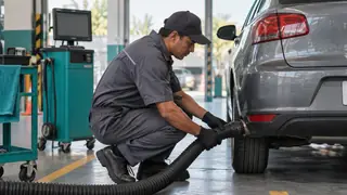 Verificación vehicular en Ciudad de México, escena ilustrativa.