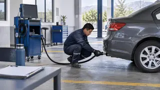 Verificación vehicular en Coahuila, escena ilustrativa.