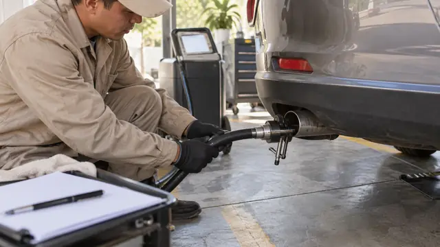 Verificación vehicular en Oaxaca, escena ilustrativa.