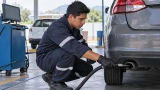 Verificación vehicular en Tlaxcala, escena ilustrativa.