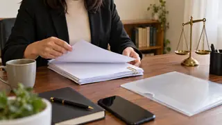 Apostilla de documentos, escena ilustrativa.